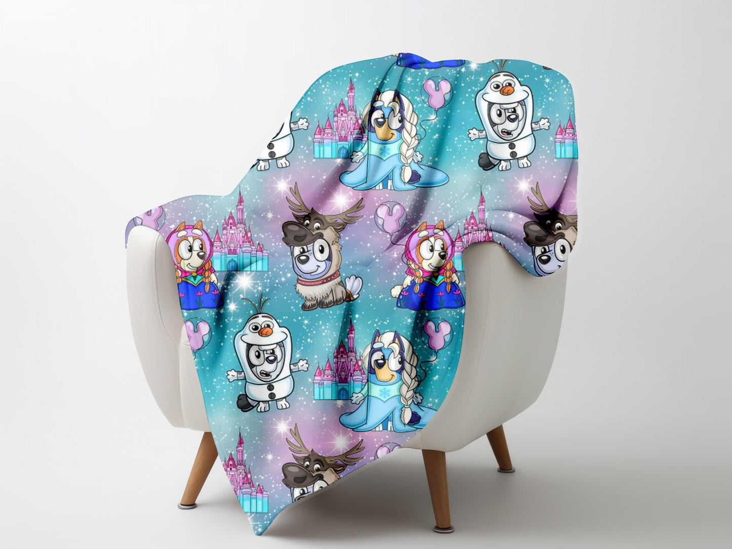 Frozen Blue Heeler Blanket 50x60