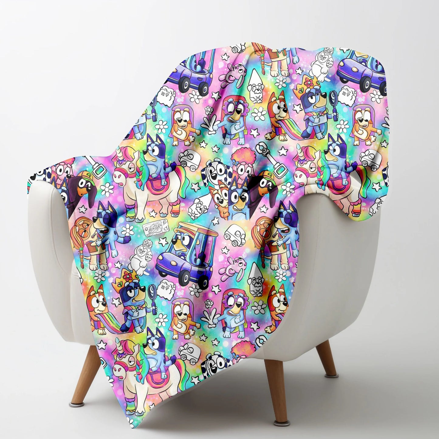 Pastel Blue Heeler Blanket 50x60